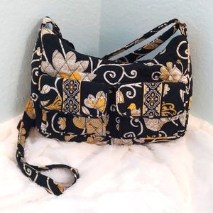 RETIRED Quilted Vera Bradley Yellow Bird Floral Pattern Crossbody Purse Bag